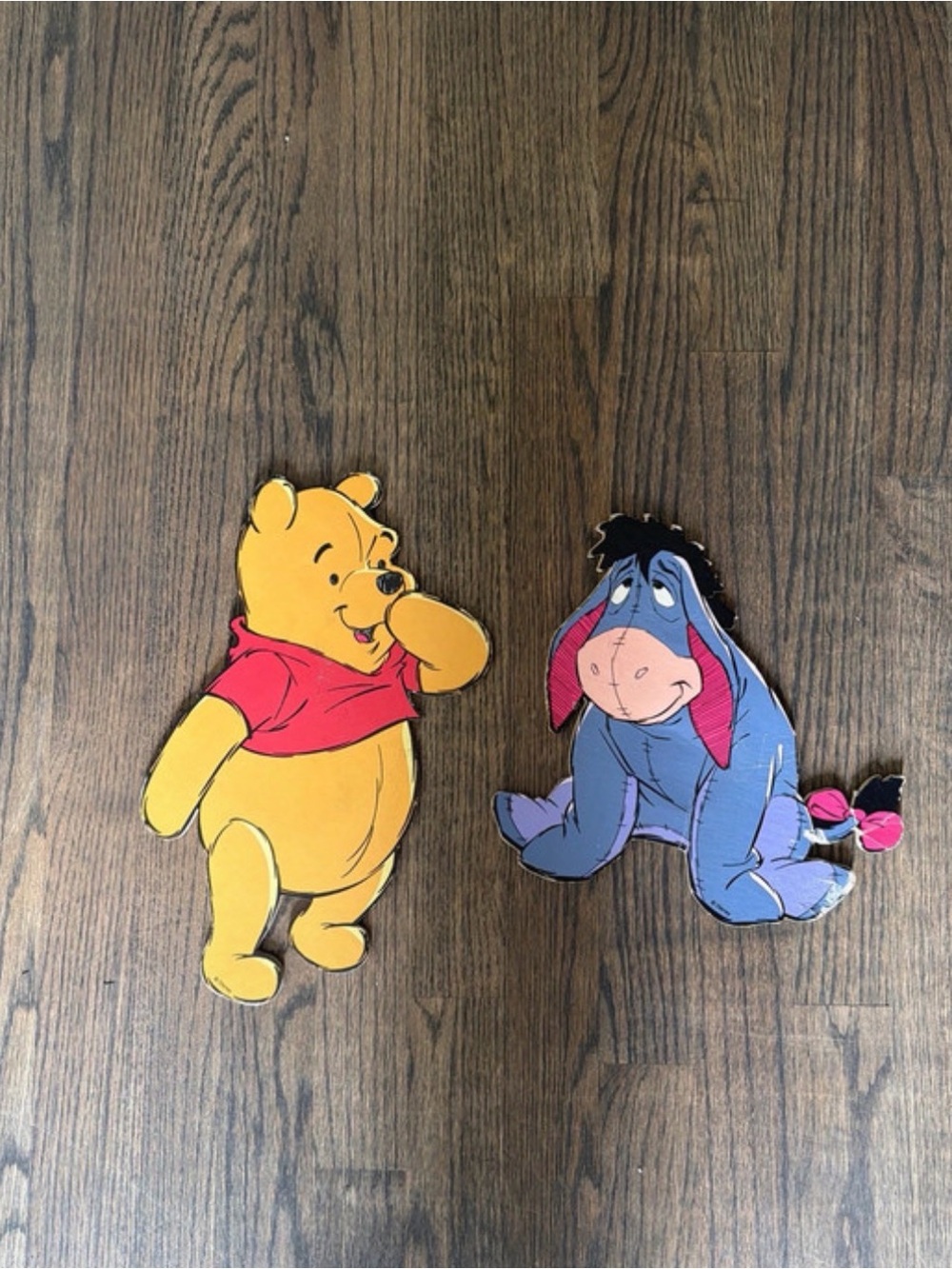 Vintage Winnie the Pooh & Eeyore Room Decor Plaques